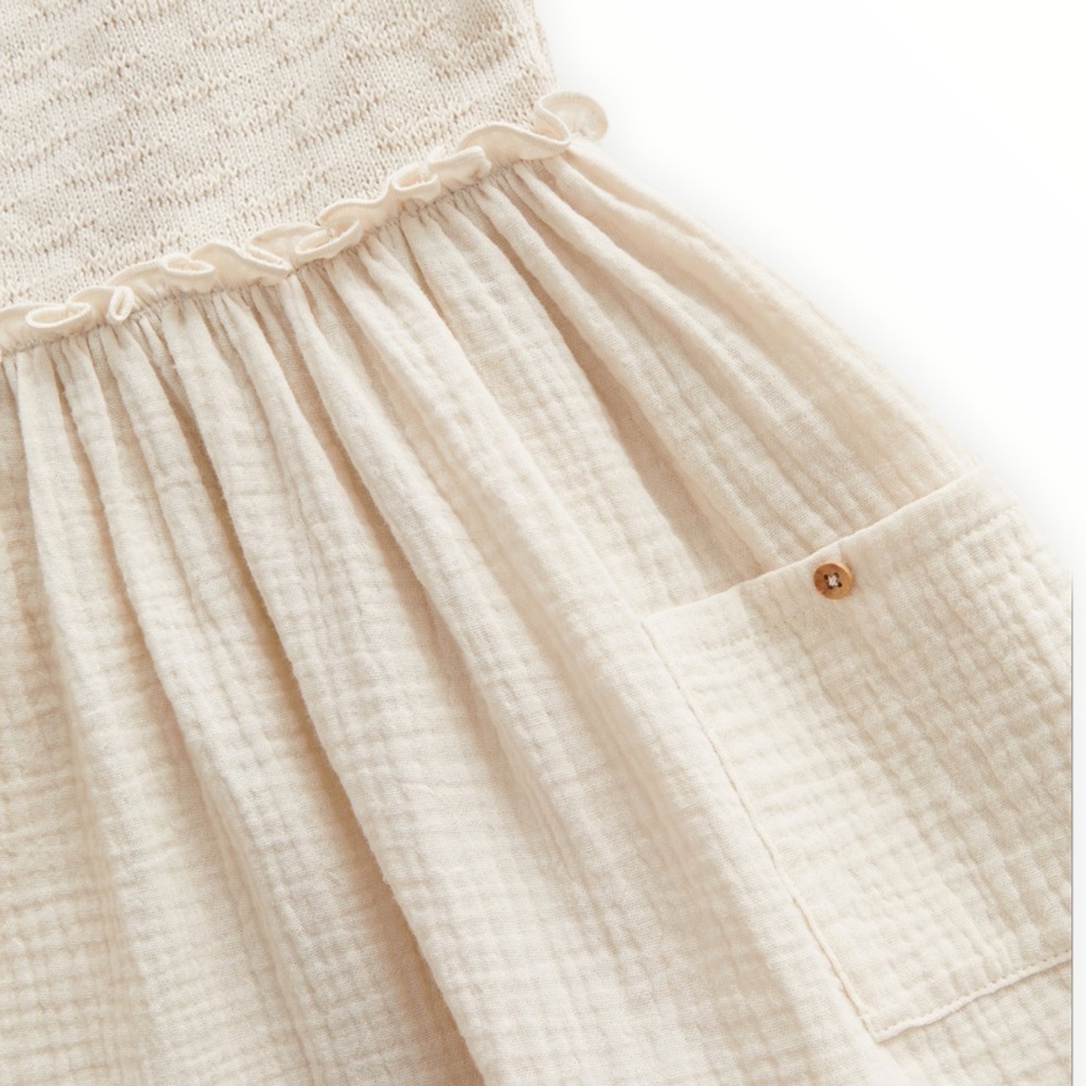 Zara Kids Slip Stitch Combination Dress - Picture 2 of 3